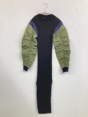 ZARA ザラ ワンピース S ブラック 無地 長袖 ロング・マキシ丈 タイト