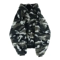 BALENCIAGA (バレンシアガ) Ski Zip-Up Hooded Teddy Jacket スキージップアップ フーディー テディジャケット グレー/カーキ/ホワイト 809469 TPQ11のサムネイル