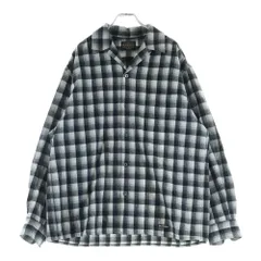 PENDLETON (ペンドルトン) ×WACKO MARIA WOOL OMBRE CHECK OPEN COLLAR SHIRT ×ワコマリア ウールオンブレチェック オープンカラーシャツ 25FW-WMS-PE01 ブラック/ホワイトのサムネイル