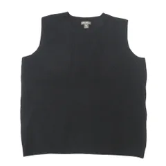 新品同様 EDDIE BAUER エディーバウアー ベスト ノースリーブ ニット セーター ウール混 PL ネイビー レディース 古着 中古 USED