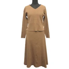 良品 B:MING LIFE STORE by BEAMS ビーミングバイビームス ニット セットアップ セーター ロング スカート S ピンク系 レディース 古着 中古 USED