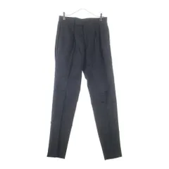 NUMBER (N)INE (ナンバーナイン) 02SS Archive モダンエイジ期 くりぬき シワ加工 インクパンツ サイドライン スラックス ブラックのサムネイル