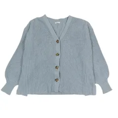 美品 URBAN RESEARCH アーバンリサーチ 長袖 リブ ニット ワイド カーディガン Vネック アウター F 青 ブルー レディース 古着 中古 USED