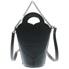 TIFFANY & Co. (ティファニー) リターントゥティファニー ミニ 2way クロスボディバッグ ショルダーバッグ チェーンバッグ ブラック レザー シルバー金具のサムネイル