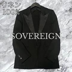 SOVEREIGN ソブリン テーラードジャケット リネン 100% 麻 1B サイドベンツ 開き見せ チャコールグレー サイズ44 S相当