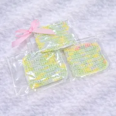 【コースター】手編みコースター 3枚セット 9cm角 北欧風 ナチュラル 可愛い ハンドメイド インテリア