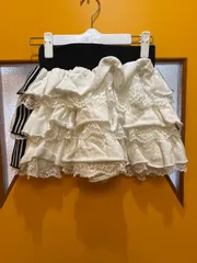 Y【Y3-33】◇ Darich    サイズFree    スポーティラインフリルミニスカート/ショートパンツ　白色