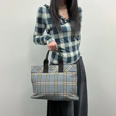 【中古】BURBERRY BLUE LABEL バーバリー ノバチェック ハンドバッグ マルチカラー キャンバス ヴィンテージ レディース 【中古美品】HIBUOCHI VINTAGE hboc260317a15