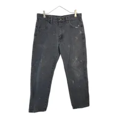 RUSTLER ラスラー デニムパンツ ペンキ ブラック(メンズ W34 L30)中古 古着 X5655