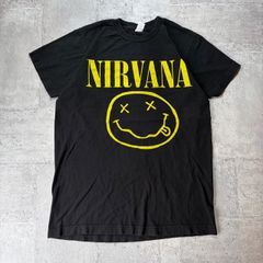 NIRVANA スミルースマイル Tシャツ ブラック　L M&O お値引不可 新品L ニルヴァーナNIRVANAスマイル&バックプリントTシャツ
