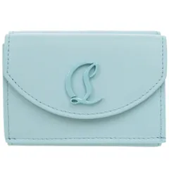 未使用 クリスチャンルブタン Loubi54 カーフレザー ライトブルー/レッド 三つ折り財布 青 水色 赤 0437 Christian Louboutinのサムネイル