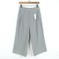 【タグ付き極美品】McGREGOR マックレガー★ナチュラルおしゃれ♪ ギンガムチェック柄ワイドパンツ サイズL 黒系 z18850のサムネイル