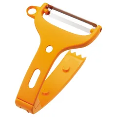 ピーラー BroadBeans ラクラクかぼちゃピーラー 貝印 （ 皮剥き器 皮むき器 T型ピーラー Y型ピーラー 芽取り付き カボチャ じゃがいも 種取り 下ごしらえ Y字ピーラー T字ピーラー キッチンツール )のサムネイル