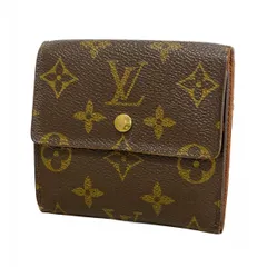 ★SALE【6ca0271】ルイヴィトン 三つ折り財布 モノグラム ポルトモネビエカルトクレディ M61652 ブラウン【中古】レディース