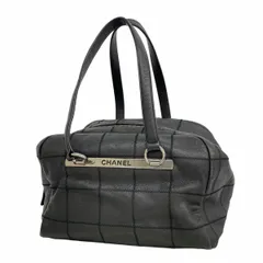 ★SALE【6ca0388】シャネル ショルダーバッグ チョコバー キャビアスキン ブラック シルバー金具【中古】レディース