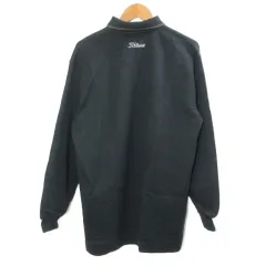 タイトリスト TITLEIST ハーフジップ トップス シャツ ゴルフウェア 長袖 ロゴ刺繡 M 黒 ブラック /X