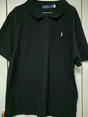 ポロ ラルフローレン ブラック/ホワイト 半袖 ポロTシャツ