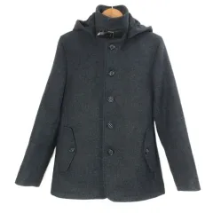 ジャーナルスタンダード JOURNAL STANDARD 18AW コート フード付き ウール ネックベルト S チャコールグレー /X