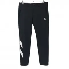 ルコックゴルフ ジョガーパンツ 黒×白 裾付近斜めライン メンズ 85 ゴルフウェア le coq sportif