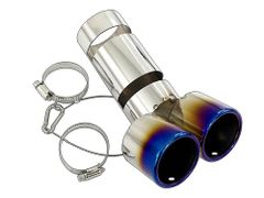 新品 BRIGHTZ ハイゼットトラックジャンボ S500P S510P ステンレス2本出しマフラーカッター 青 【 MUF-CUT-024 】 S500 S510 S 500 510 ハイゼット トラック ジャンボ