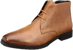 新品 [デデス] 防滑 幅広4E レースアップ スエード チャッカブーツ 6339 メンズ キャメル 25.5cm 4E