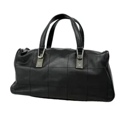 【6cc2929】シャネル ハンドバッグ チョコバー レザー ブラック シルバー金具【中古】レディース