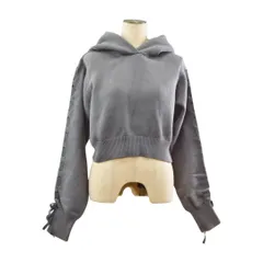 可愛い♡フォクシーニューヨーク RIB KNIT HOODIE ロゴ カシミヤ混