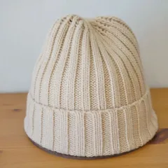 AZUL by Moussy　男女兼用　ニット帽　編み込みニット　サイズ５６cm〜５９cm　ベージュ　キャップ　帽子　４０号　[[AP]]