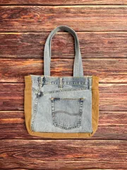 デニムリメイク A4トートバッグ