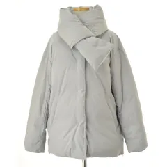 【UNITEDARROWSGreenLabelRelaxing】3625-105-1951 マフラー付き ノーカラー撥水ダウンジャケット