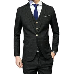 【人気商品】就職用 結婚式 卒業式 入学式 スーツセットアップ 春秋 パーティー ビジネス スタイリッシュ オシャレ ベスト スラックス ジャケット 1つボタン 3点セット メンズ スリーピース