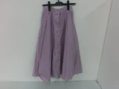 【TAKA71-21】◇UNIQLO ユニクロ フロントボタンサーキュラースカート Lサイズ ライトパープル