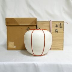 茶道具 水指 水差し ひな祭り 雪洞 ぼんぼり 摘みは葉形 西尾瑞豊作