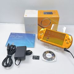 PSP 3000 브라이트 옐로우 놀 수 세트 동작 확인 완료 외장 깨끗 FW6.60 전기 모델 소니 플레이 스테이션 휴대용 SONY PlayStation Portable psp 관리 번호 M1567