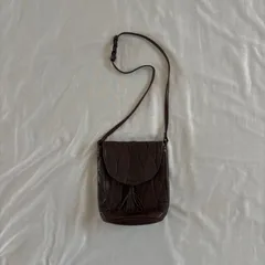 IBIZA レザーショルダーバッグ ブラウン 本革 タッセル チャーム ヴィンテージ レトロ