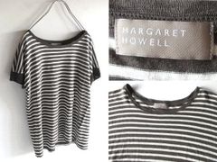 美品 MARGARET HOWELL トップス Tシャツ 半袖 ボーダー柄 麻 - メルカリ