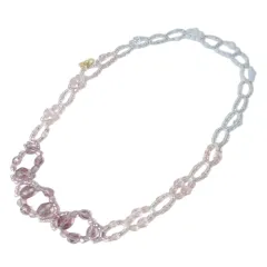 コンプレックスビズ Complex Biz 美品 ヘアバンド ビーズ チャーム ヘアアクセサリー ピンク ホワイト クリアカラー /X