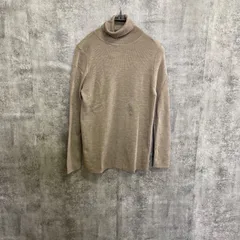 【Y-510】ユニクロ タートルネックニット レディース 3XL ベージュ メリノウール エクストラファイン リブニット 長袖 シンプル きれいめ 秋冬 新品タグ付き 大きいサイズ