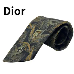 Dior ネクタイ 総柄 グリーン系