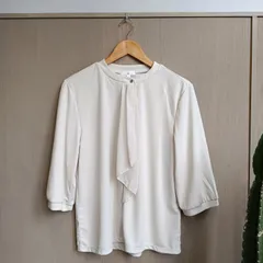 ★まさに王道の１着★ クロスファッション CF 『正解』シフォンフリルカットソーブラウス 【L】