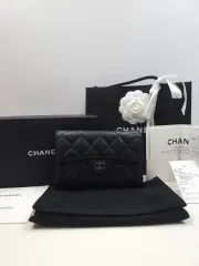 フルセット CHANEL シャネル クラシック キャビア スナップボタン 中財布