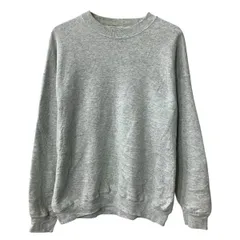 00s FRUIT OF THE LOOM 無地スウェット トレーナー L ライトグレー フルーツオブザルーム プルオーバー シンプル 裏起毛 秋物 a803-6220