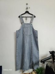 デニム サスペンダー ロング ONE PIECE