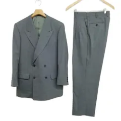 GINZA Yamagataya 銀座山形屋 Cerruti生地 ダブルブレスト 4B スーツ セットアップ ジャケット スラックス グレー 美品