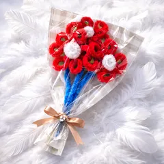 【モールフラワー】花束 ブーケ ミャクミャクカラー 約14cm ハンドメイド ギフト 可愛い 推し活
