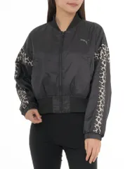 新品 PUMA(プーマ) 防風 防寒 ブルゾン TRN EDGE ウラキモウトリコット ウーブン FZ ジャケット 526099 レディース 24年秋冬カラー ブラック(01)