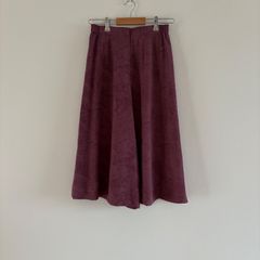 vintage ワイドパンツ ガウチョ フレア マーブル 青みピンク スカーチョ キレイめ カジュアル