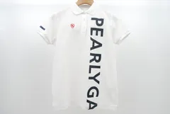 中古 レディース パーリーゲイツ PEARLY GATES 半袖ポロシャツ 0(S) 白 ホワイト 縦ロゴプリント
