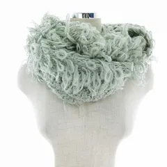 ケイビーエフ KBF アーバンリサーチ マフラー スヌード ニット ループ編み 無地 グレー 小物