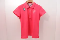 中古 レディース アンパスィ and per se 半袖ポロシャツ L ピンク  鹿の子